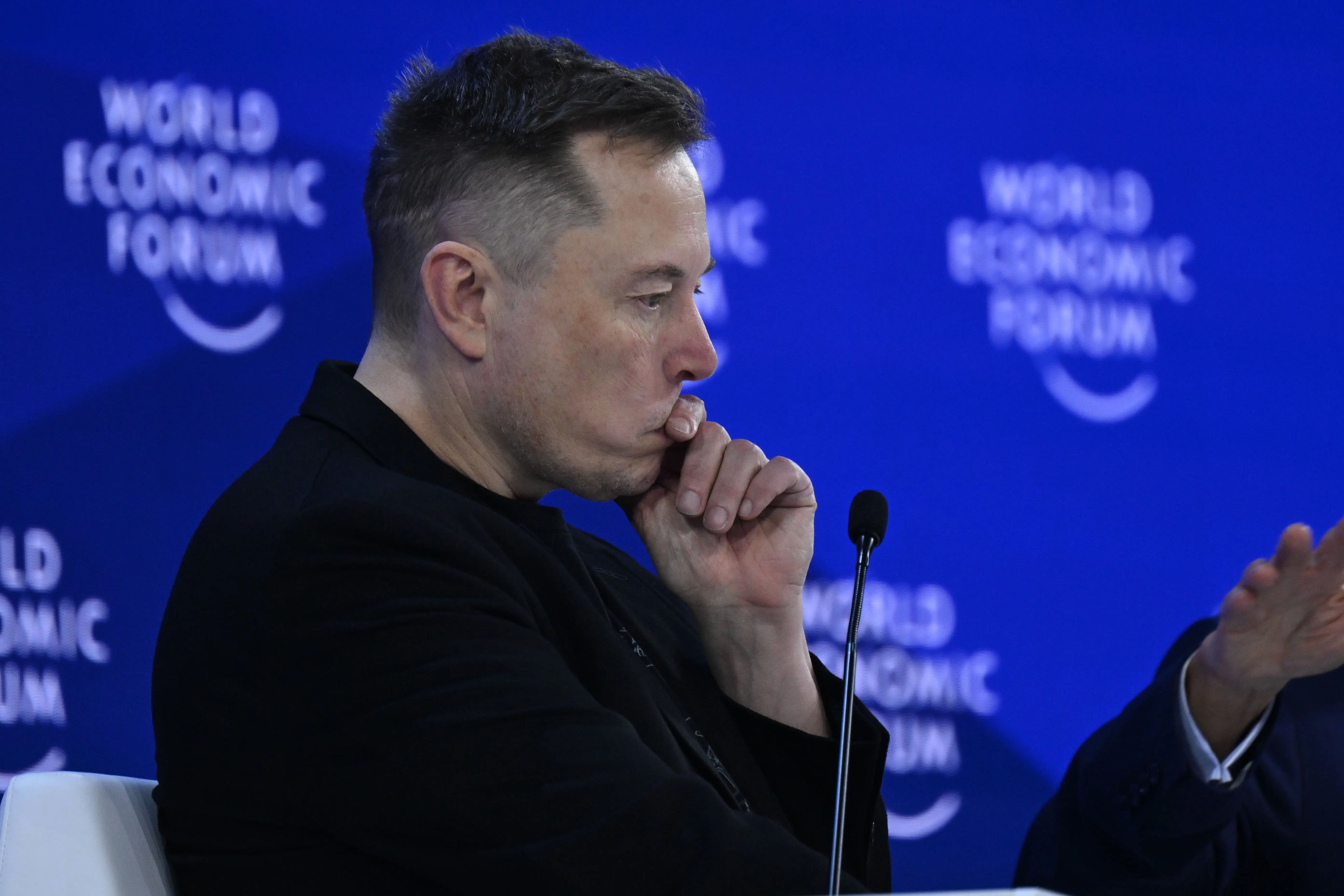 Elon Musk at Davos 2026.