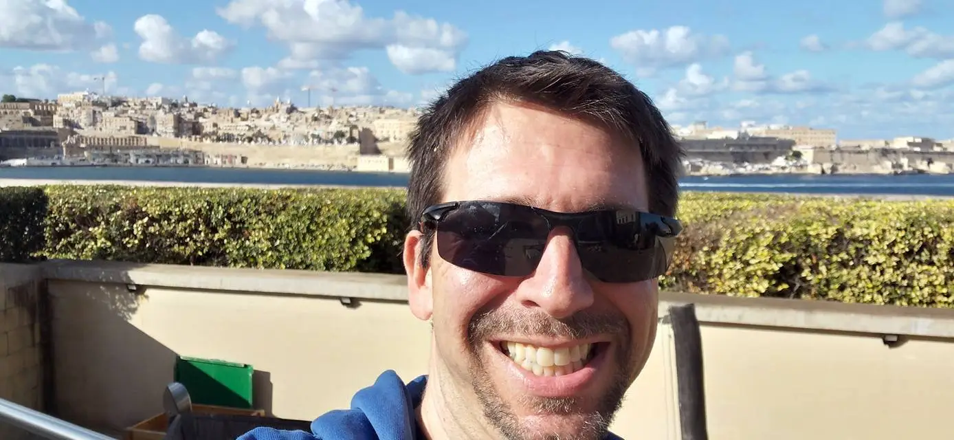 A selfie of a man in Malta.