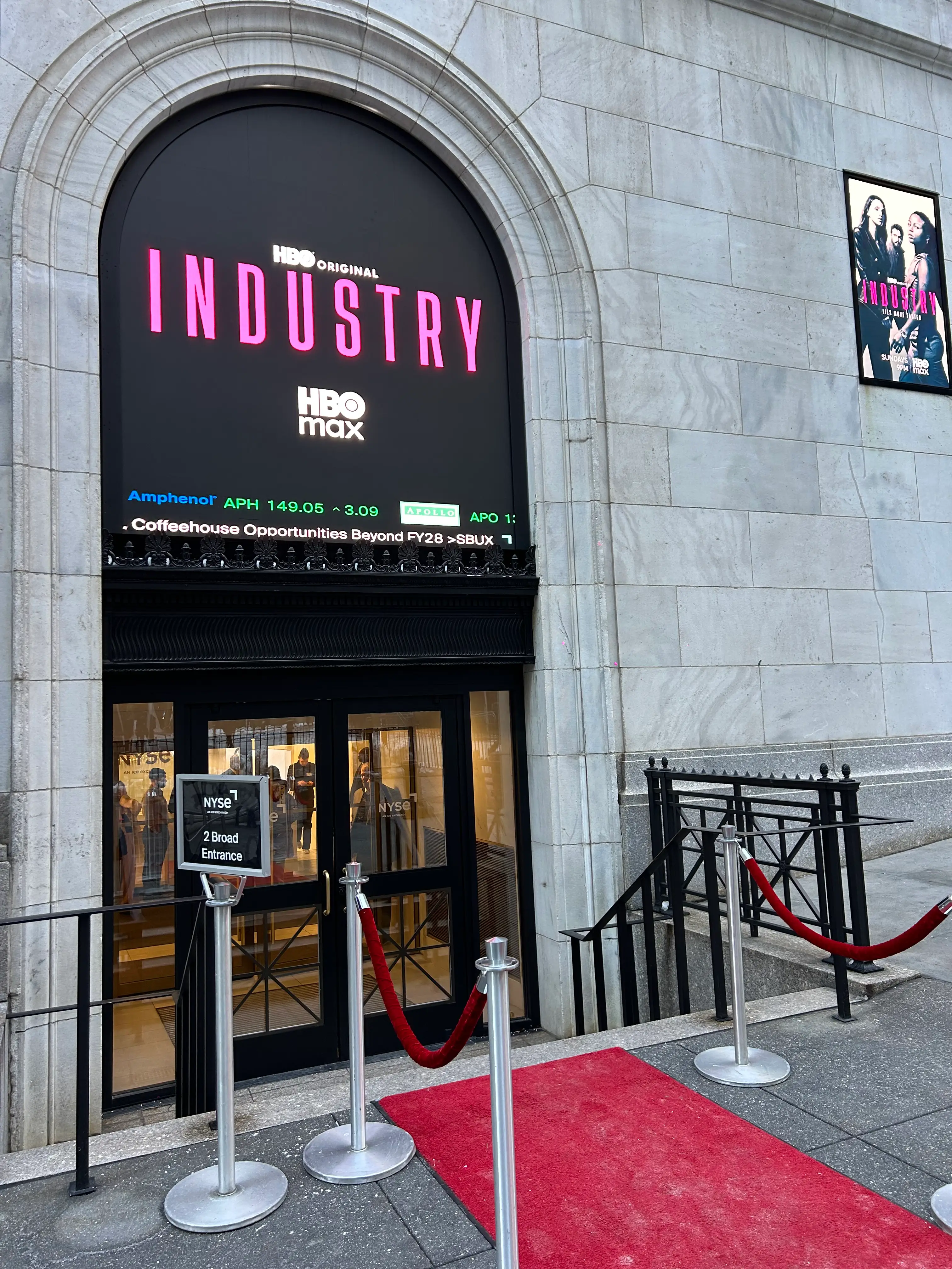 Industry red carpet entrance at NYSE