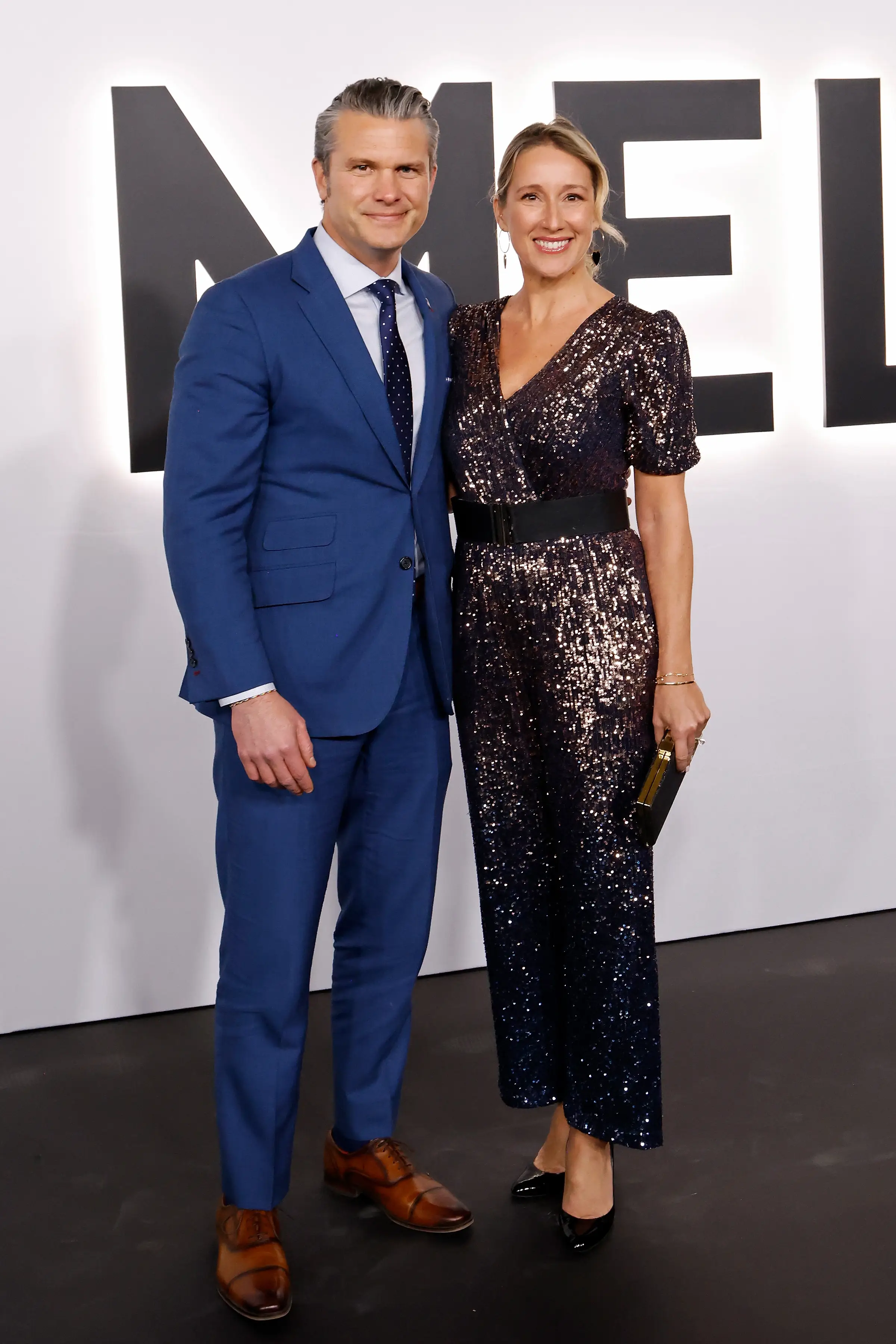 Pete Hegseth and Jennifer Hegseth at the Trump-Kennedy Center for the 