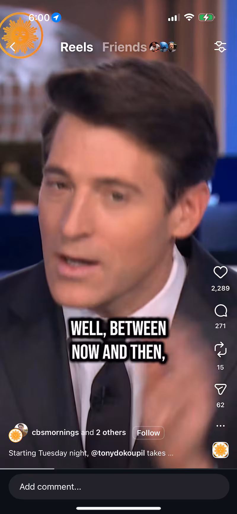 Instagram post quoted in the story.