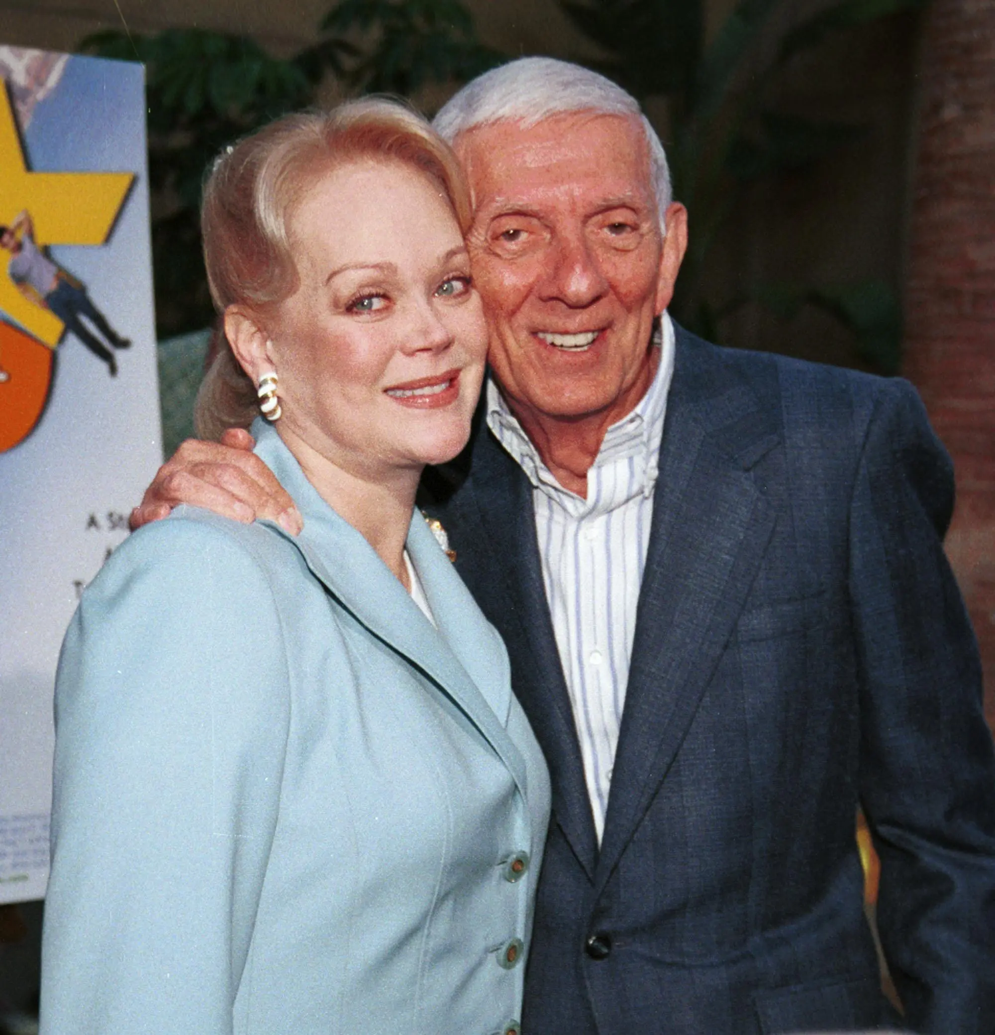 Aaron Spelling with his wife Candy at the premiere of 
