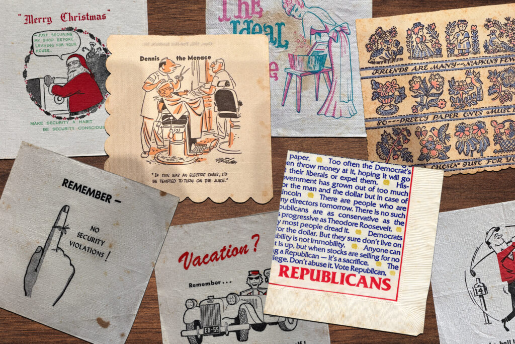 Espionage, sexism and memories in one woman’s epic napkin collection