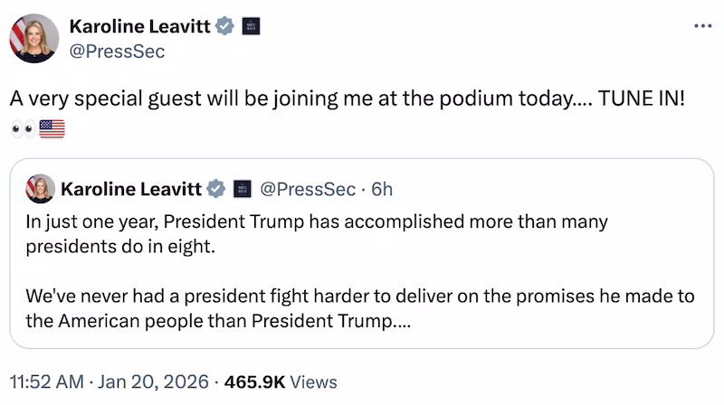 Karoline Leavitt on X