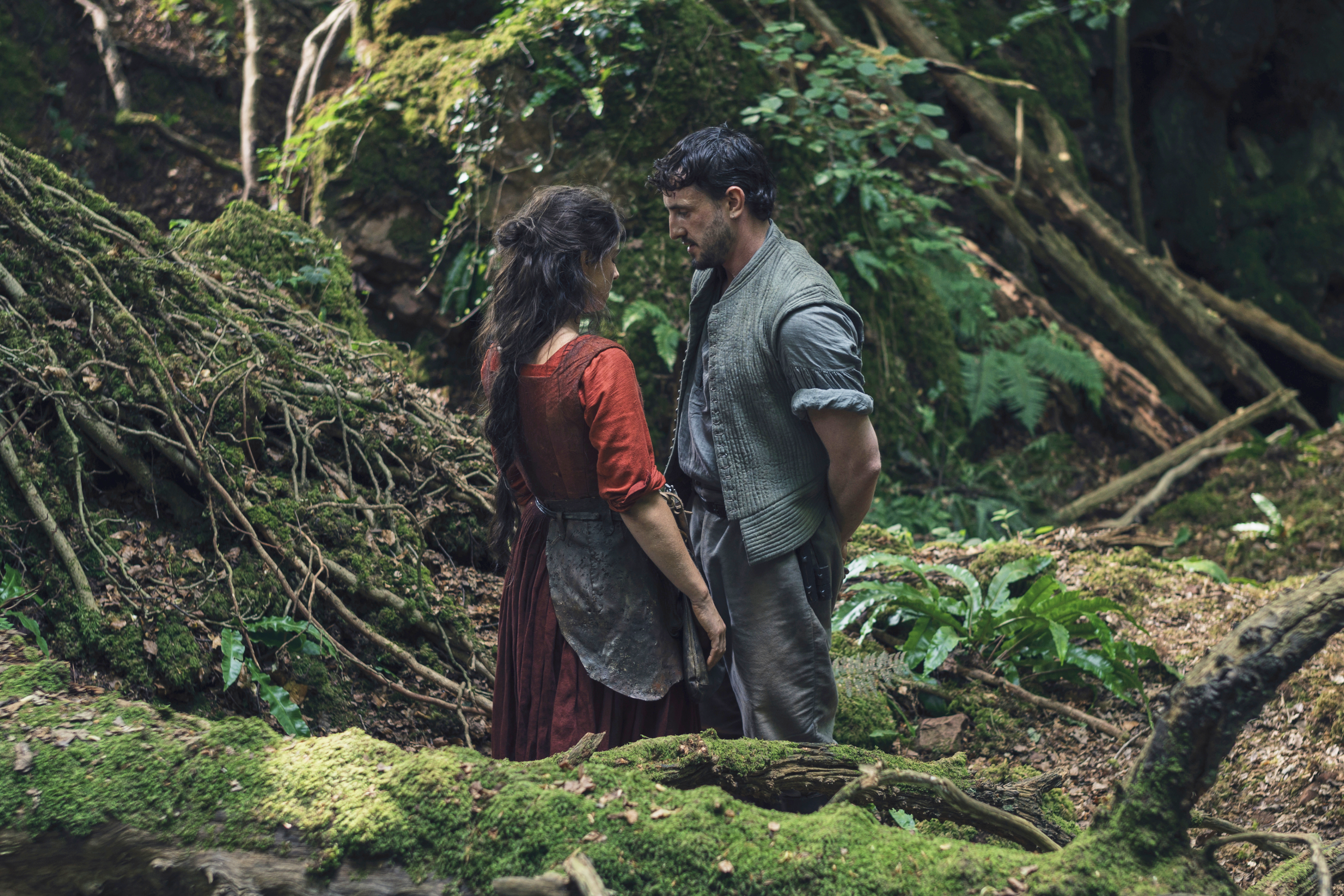 This image released by Focus Features shows Jessie Buckley, left, and Paul Mescal in a scene from