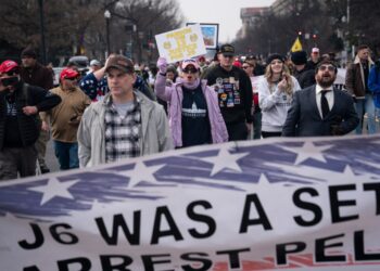 Jan. 6 defendants, supporters march, demanding ‘retribution’ for prosecutions