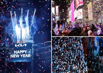 Thousands of New Year’s Eve revelers brave frigid weather for Times Square ball drop to ring in 2026