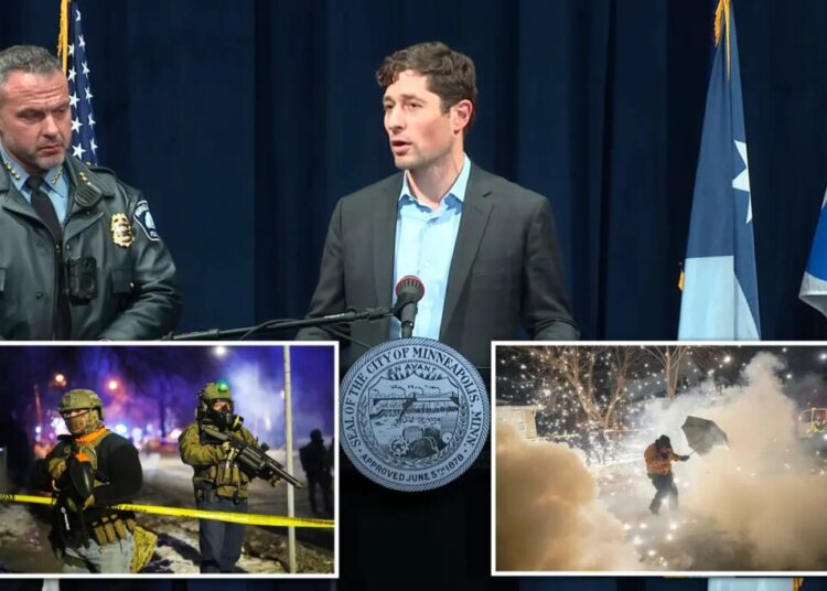 Minneapolis anti-ICE protesters hurl fireworks, rocks at officers following shooting of Venezuela migrant