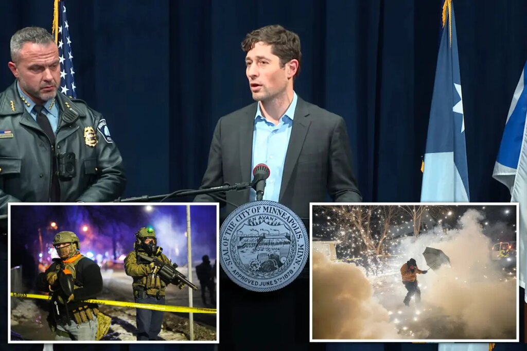 Minneapolis anti-ICE protesters hurl fireworks, rocks at officers following shooting of Venezuela migrant