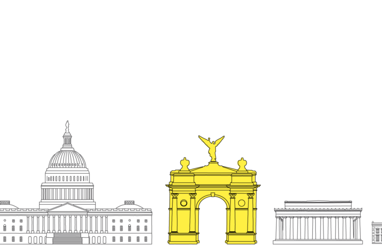 Trump wants to build a 250-foot-tall arch, dwarfing the Lincoln Memorial