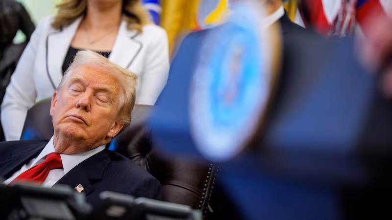 President Donald Trump appears at an event on lowering drug prices in the Oval Office at the White House on November 06, 2025 in Washington, DC.