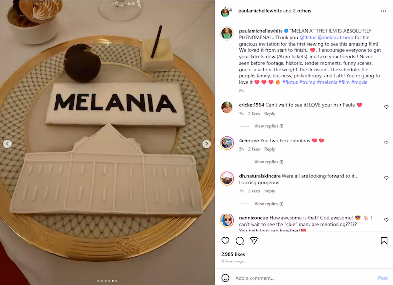 Melania White House premiere