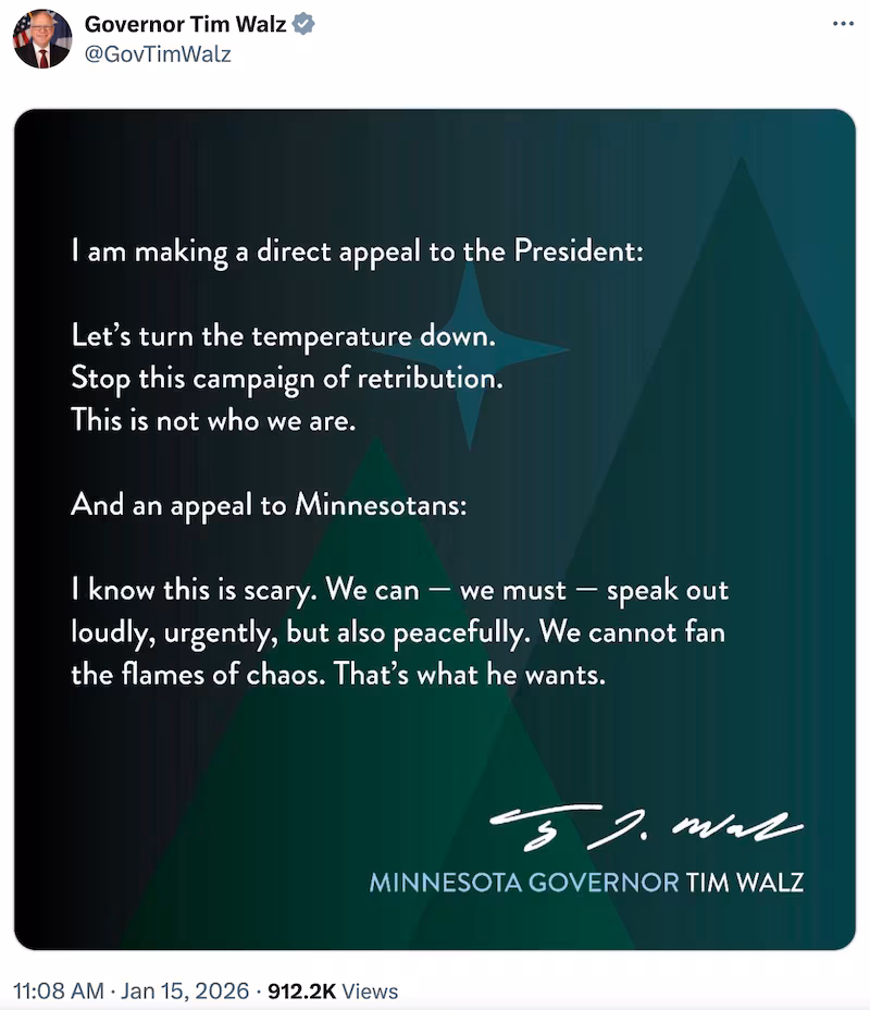 Tim Walz on X