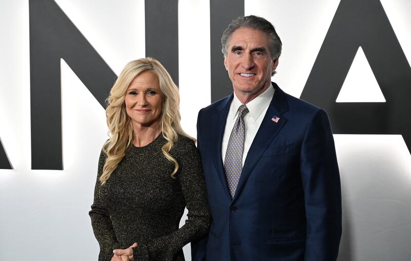 US Secretary of the Interior Doug Burgum and his wife Kathryn Burgum attend the world premiere of Amazon MGM Studios' 