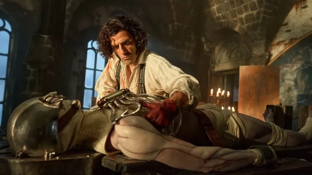 Oscar Isaac and Jacob Elordi in 'Frankenstein' (Credit: Netflix)