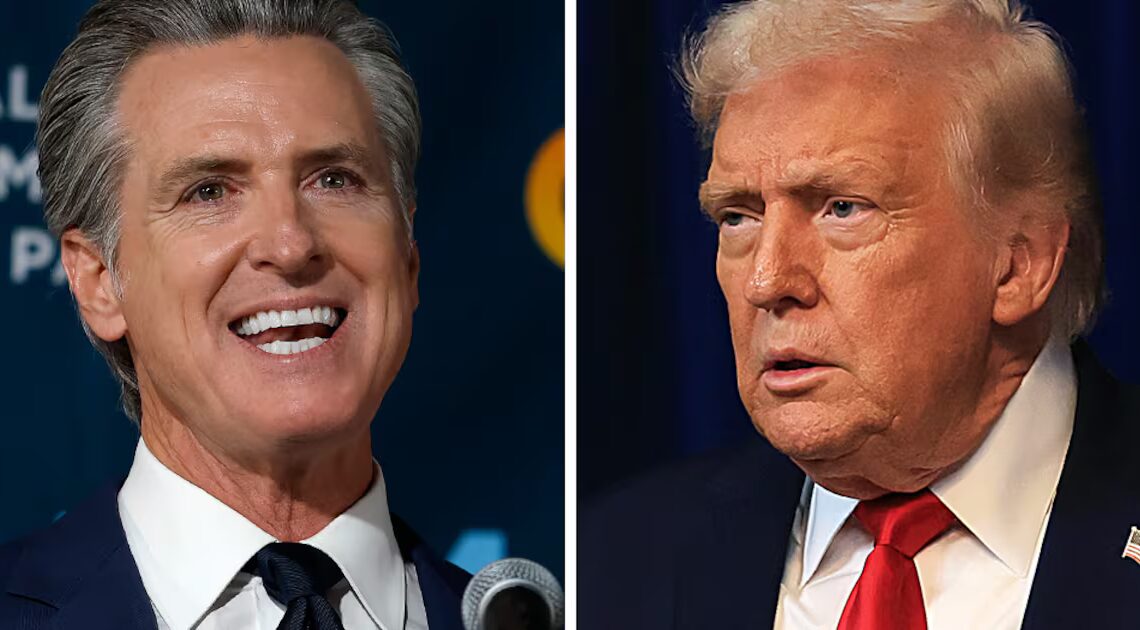 Newsom Takes Swipe at Sleepy Trump, 79, in Year-End Post
