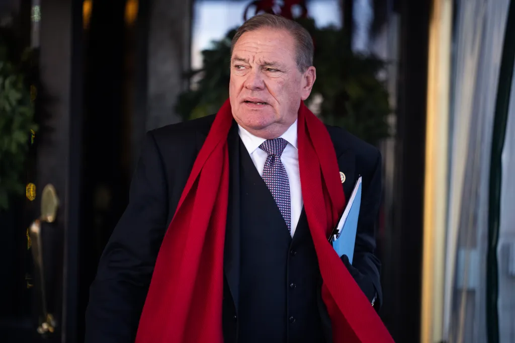 Rep. Neal Dunn leaves a meeting of the House Republican Conference at the Capitol Hill Club in Washington, DC, on Dec. 4, 2024.