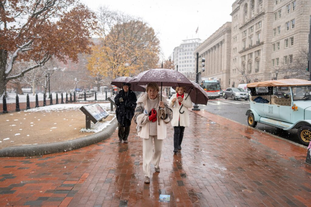 It was a midwinter day, of snowflakes, chill and even sunshine