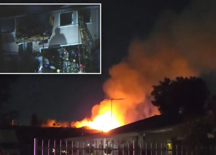 Explosion destroys LA apartment, leaving two injured, including child