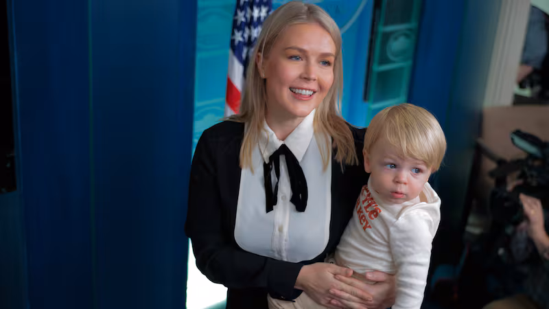 White House Press Secretary Karoline Leavitt and her son Nicholas