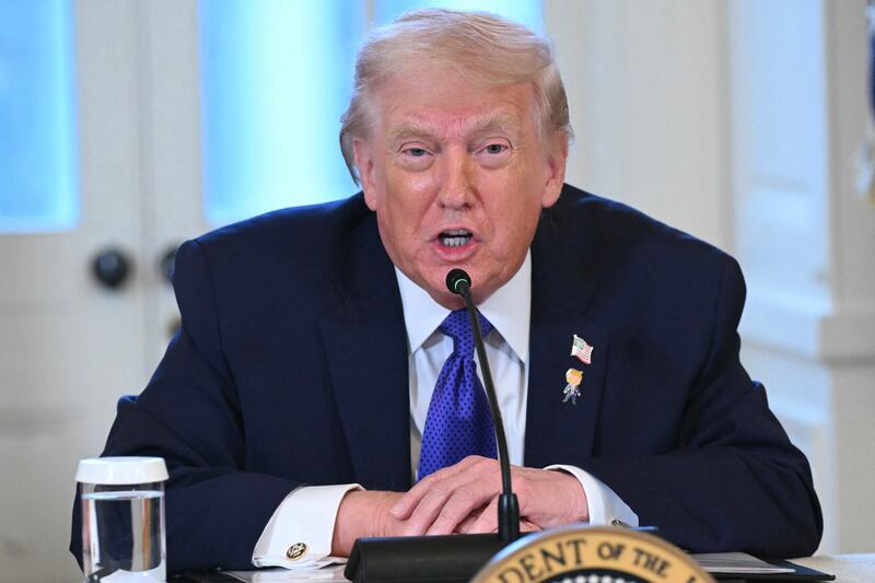 President Donald Trump slammed the wife of Renee Nicole Good when asked about the ICE shooting in Minnesota during a meeting with U.S. oil companies on January 9, 2026.