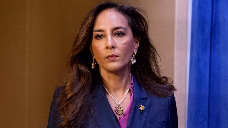 Assistant Attorney General for Civil Rights Harmeet Dhillon arrives for a news conference at the Justice Department on September 29, 2025 in Washington, DC.