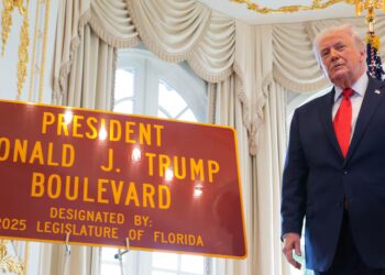 Trump Unveils New Street Sign to Help Him Find Mar-a-Lago