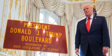 Trump Unveils New Street Sign to Help Him Find Mar-a-Lago