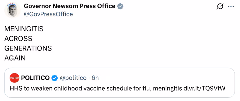 Gavin Newsom's Press Office trolls MAGA.