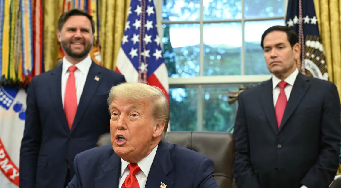 Vance and Rubio Show Off Shoes Bought by Daddy Trump for His Big Interview