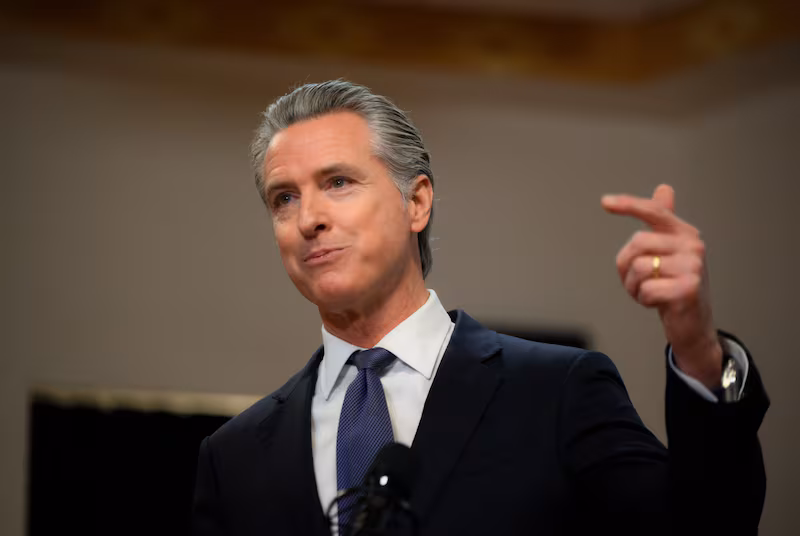 SAN FRANCISCO, CALIFORNIA - JANUARY 16: Governor Gavin Newsom speaks during a press conference about 'New Funding for Homelessness and Mental Health Efforts' and criticized President Trump that ICE agents movement over immigrants and citizens', in San Francisco, California, United States on January 16, 2026. (Photo by Tayfun Coskun/Anadolu via Getty Images)