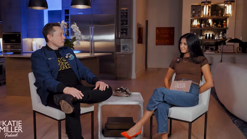 Elon Musk guests on The Katie Miller Podcast.