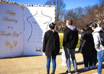 White House Fumes at Giant Epstein Birthday Card in D.C.