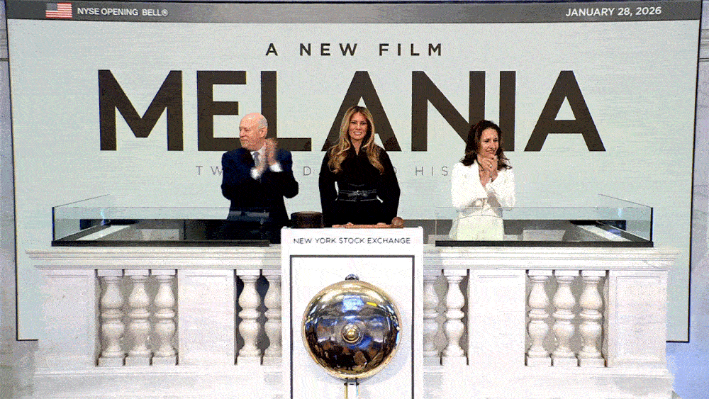 Crowd Told to Clap More at Melania’s Awkward Stock Exchange Ceremony