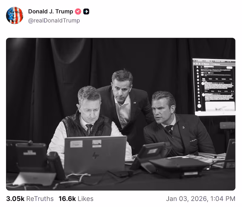 Venezuela War Room photo ft. Pete Hegseth
