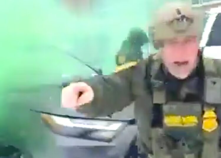 Trump Goon Bovino Launches Smoke Bomb in His Own Face