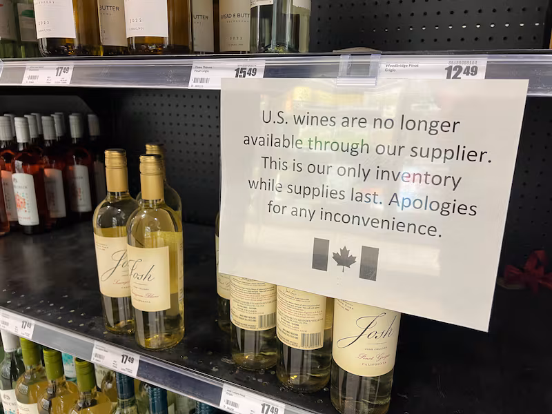 no US alcohol canada