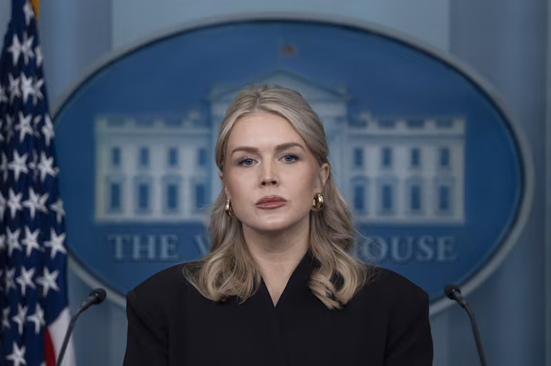 WASHINGTON DC, UNITED STATES - DECEMBER 11: The White House Press Secretary Karoline Leavitt speaks at the White House press briefing room in Washington DC, United States, on December 11, 2025.