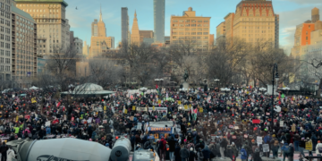 Thousands March Through Manhattan to Protest ICE Crackdowns Across U.S.