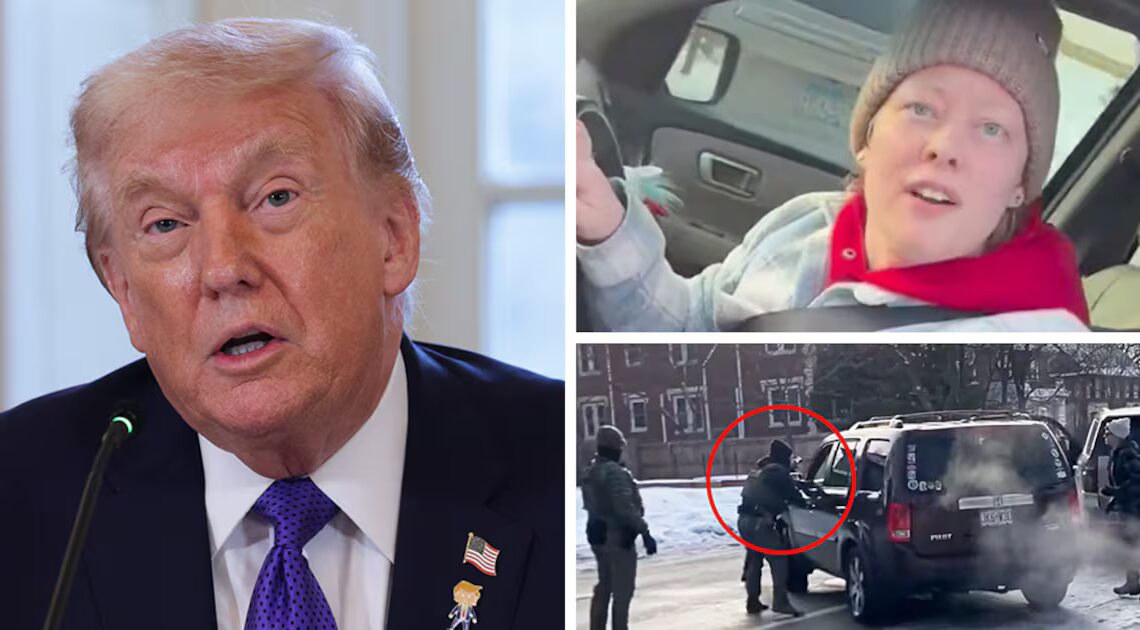 Trump Blasts ‘Paid Agitator’ After ICE Kills American Mom