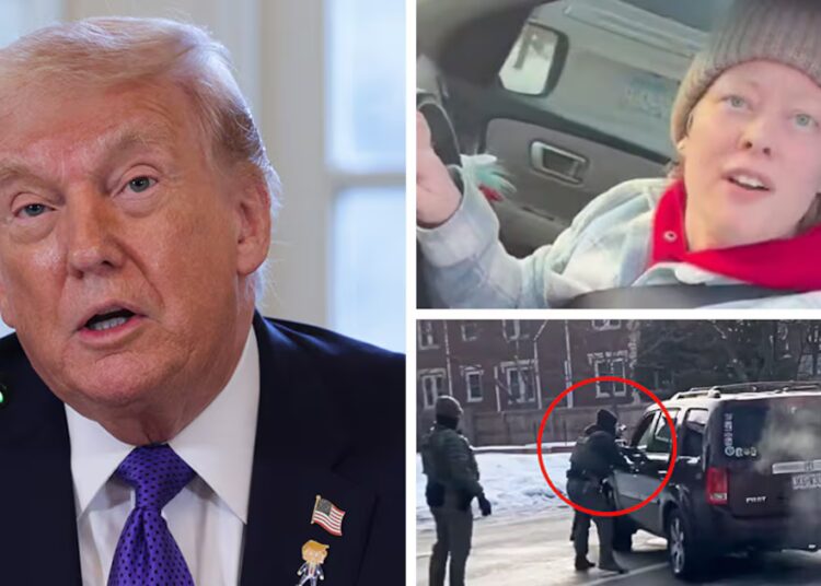 Trump Blasts ‘Paid Agitator’ After ICE Kills American Mom
