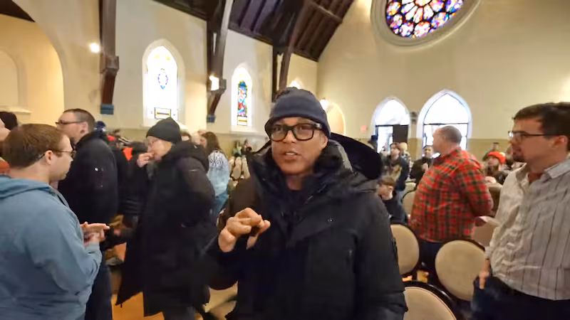 Don Lemon live streamed a protest at a Cities Church in St. Paul, Minnesota, on Jan. 18, 2026.