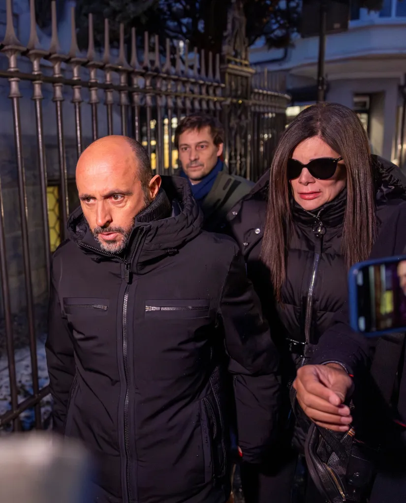 Jacques and Jessica Moretti, the couple who ran the Swiss bar which burst into flames during a New Year's Eve party, arrive for questioning at the Public Ministry of the Canton of Valais in Sion in southwestern Switzerland, January 9, 2026.