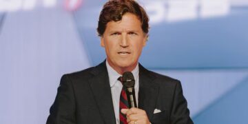 Scary Thin Tucker Makes Shock White House Appearance