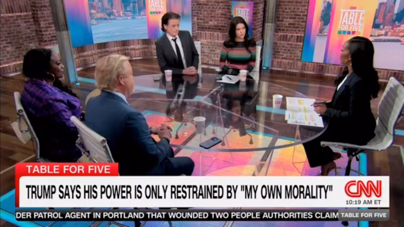 Host Abby Phillip and New York Post correspondent Lydia Moynihan debate the "Donroe Doctrine" on "CNN Saturday Morning Table for Five."