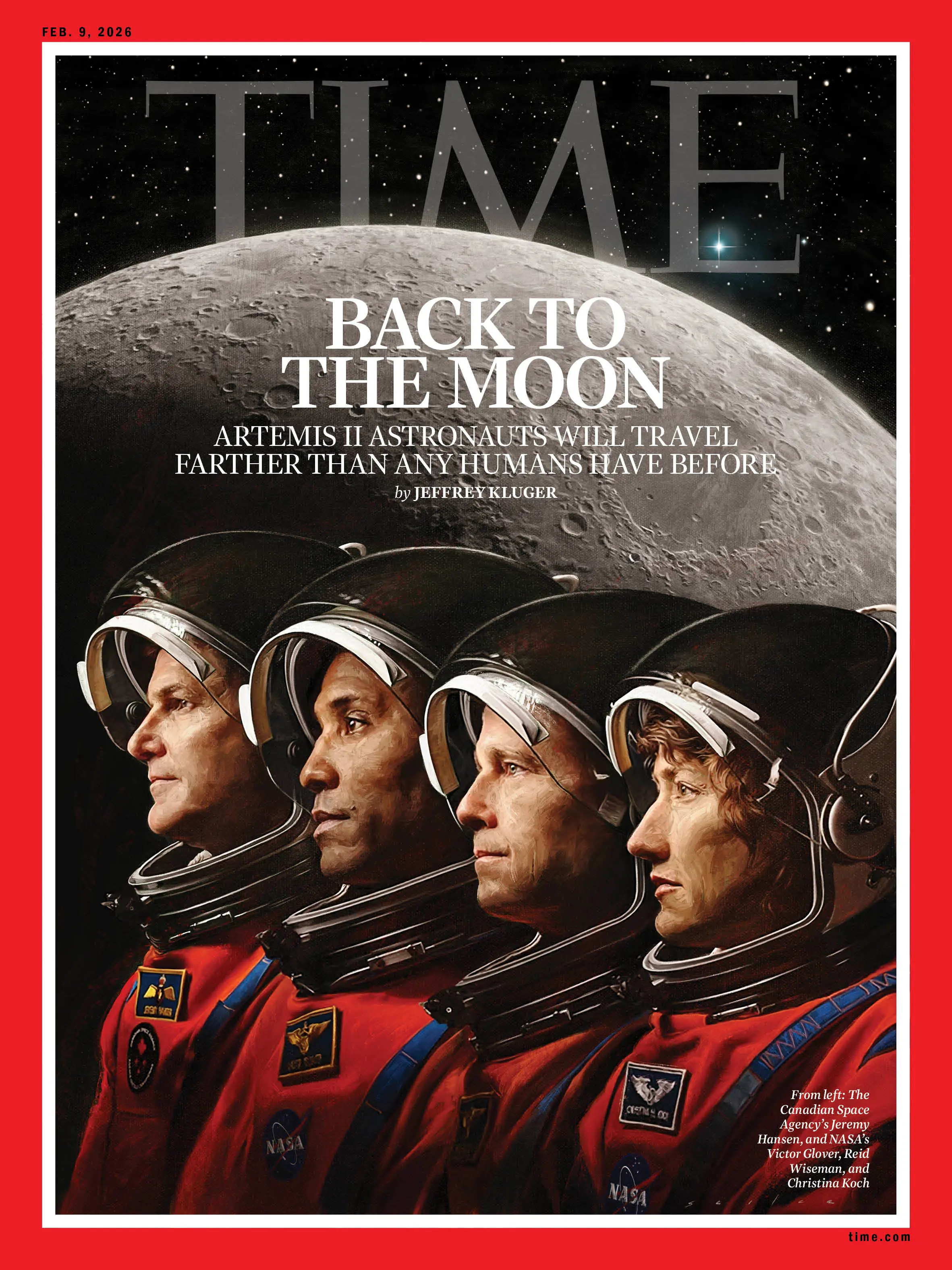 Artemis II astronauts Time Magazine cover