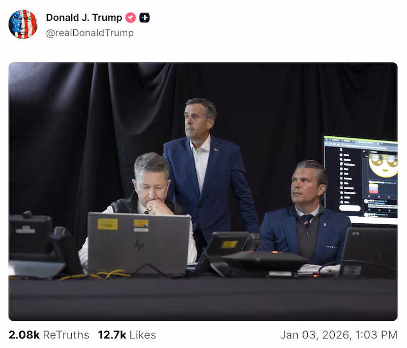 Venezuela War Room photo ft. Pete Hegseth