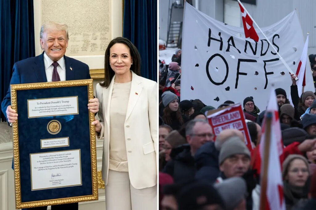 Trump says he no longer needs to ‘think purely of Peace’ following Nobel loss, amid Greenland push