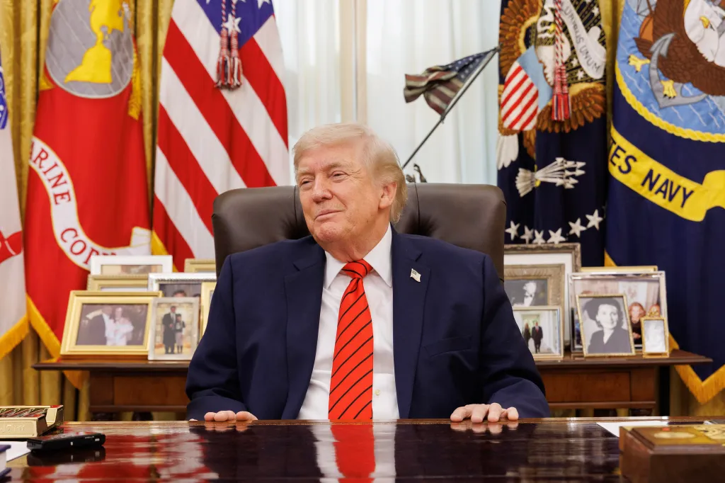 President Trump during an exclusive interview with The New York Post in the Oval Office