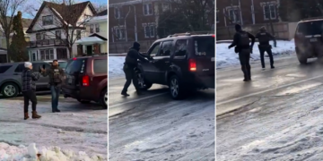Video shows ICE agent in Minneapolis fired at driver as vehicle veered past him